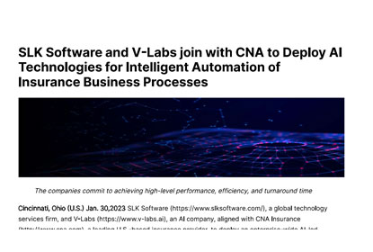 V-Labs Joins CNA to Deploy Intelligent Extraction AI Solution